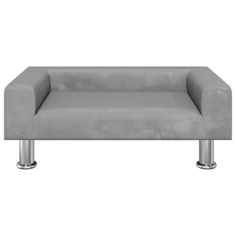 vidaXL Hondenmand 70x45x26,5 cm fluweel lichtgrijs afbeelding3 - 1