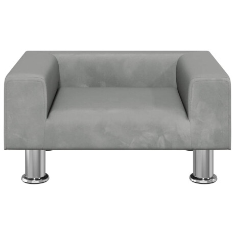 vidaXL Hondenmand 50x40x26,5 cm fluweel lichtgrijs afbeelding3 - 1