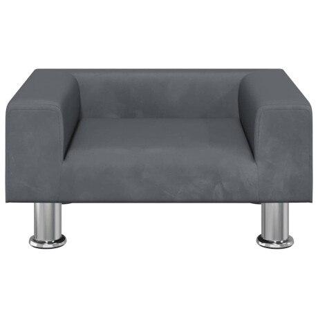 vidaXL Hondenmand 50x40x26,5 cm fluweel donkergrijs afbeelding3 - 1