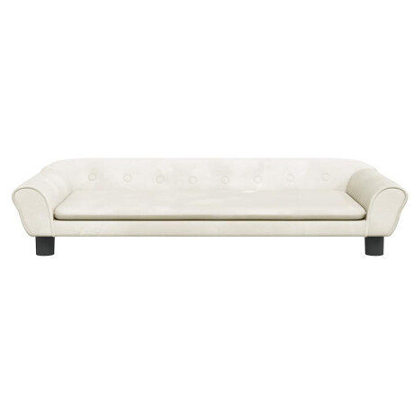vidaXL Hondenmand 100x50x21 cm fluweel crèmekleurig afbeelding3 - 1