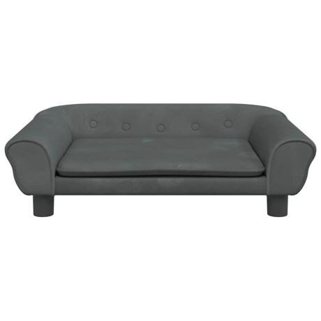 vidaXL Hondenmand 70x48x22 cm fluweel donkergrijs afbeelding3 - 1