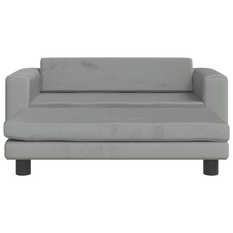 vidaXL Hondenmand met verlengstuk 100x50x30 cm fluweel lichtgrijs afbeelding3 - 1