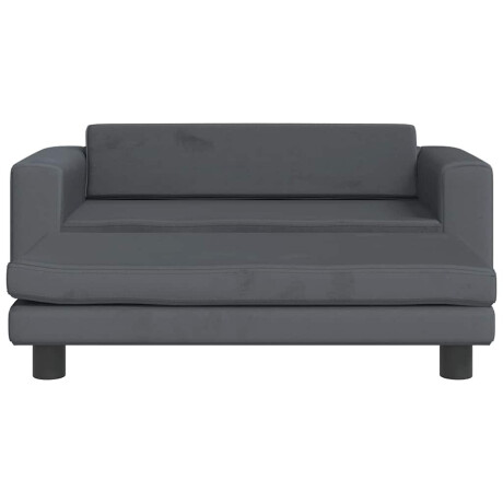 vidaXL Hondenmand met verlengstuk 100x50x30 cm fluweel donkergrijs afbeelding3 - 1