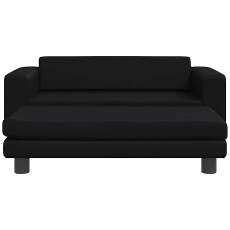 vidaXL Hondenmand met verlengstuk 100x50x30 cm kunstleer zwart afbeelding3 - 1