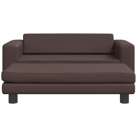 vidaXL Hondenmand met verlengstuk 100x50x30 cm kunstleer bruin afbeelding3 - 1