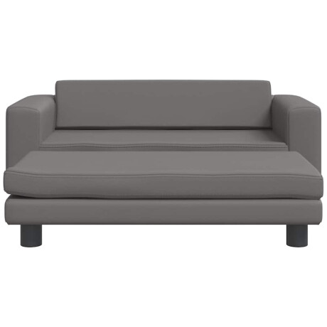 vidaXL Hondenmand met verlengstuk 100x50x30 cm kunstleer grijs afbeelding3 - 1