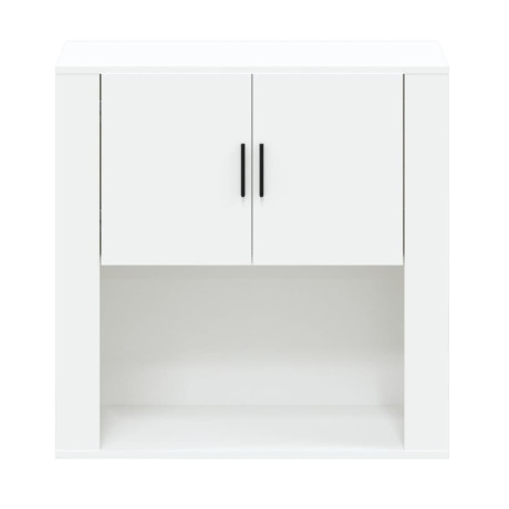 vidaXL Wandkast 80x33x80 cm bewerkt hout wit afbeelding3 - 1