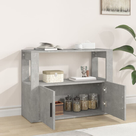 vidaXL Dressoir 80x30x60 cm bewerkt hout betongrijs afbeelding3 - 1