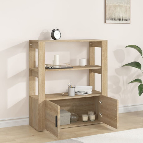 vidaXL Dressoir 80x30x90 cm bewerkt hout sonoma eikenkleurig afbeelding3 - 1