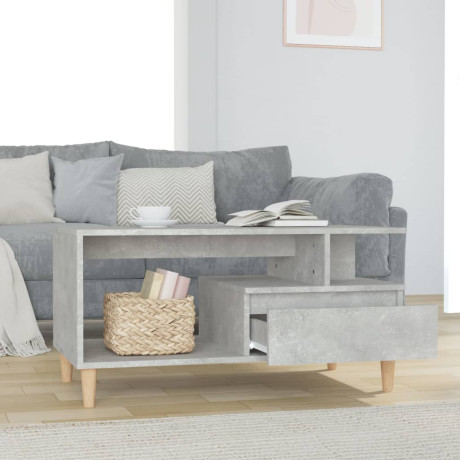 vidaXL Salontafel 90x49x45 cm bewerkt hout betongrijs afbeelding3 - 1
