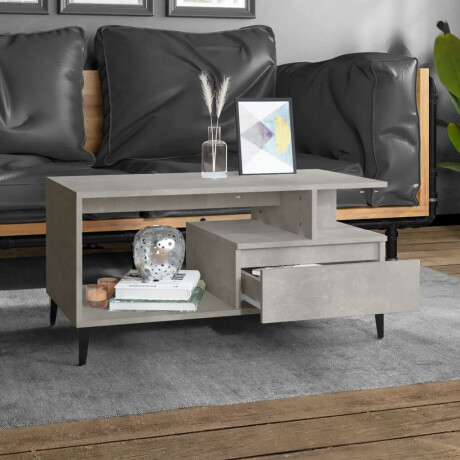 vidaXL Salontafel 90x49x45 cm bewerkt hout betongrijs afbeelding3 - 1