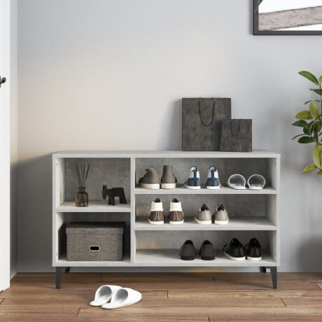 vidaXL Schoenenkast 102x36x60 cm bewerkt hout betongrijs afbeelding3 - 1