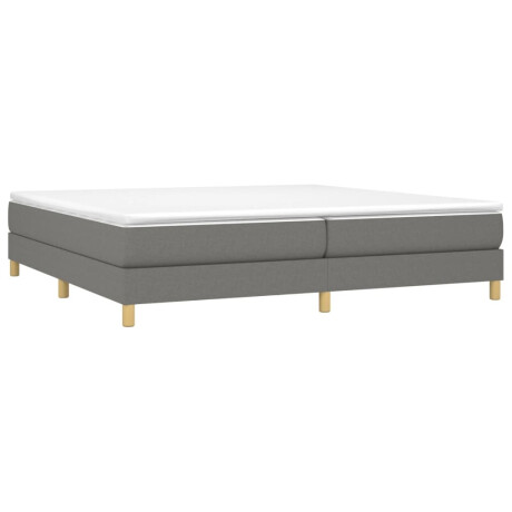 vidaXL Boxspring bed stof donkergrijs 200x200 cm afbeelding3 - 1