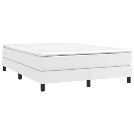 vidaXL Boxspring bed kunstleer wit 140x200 cm afbeelding3 - 1