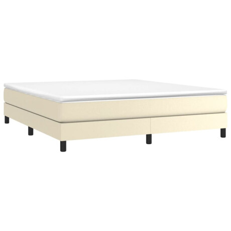 vidaXL Boxspring bed kunstleer crèmekleurig 180x200 cm afbeelding3 - 1