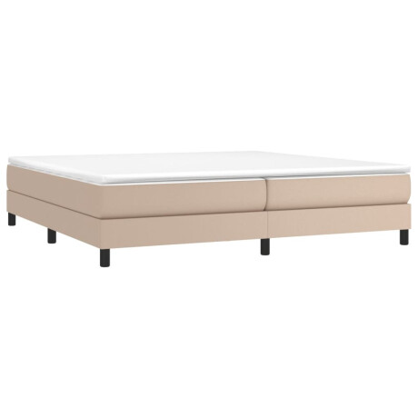 vidaXL Boxspring bed kunstleer cappuccinokleurig 200x200 cm afbeelding3 - 1