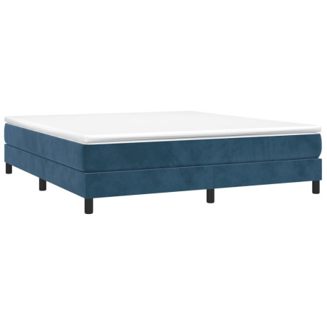 vidaXL Bedframe zonder matras 180x200 cm fluweel donkerblauw afbeelding3 - 1