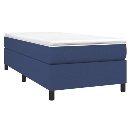 vidaXL Bedframe zonder matras 100x200 cm stof blauw afbeelding3 - 1