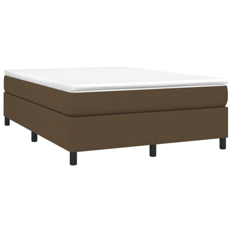 vidaXL Boxspring bed stof donkerbruin 140x200 cm afbeelding3 - 1