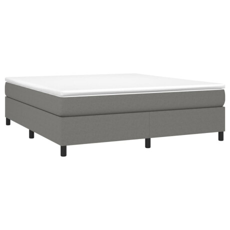 vidaXL Boxspring bed stof donkergrijs 160x200 cm afbeelding3 - 1