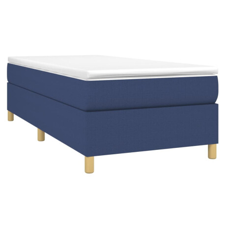 vidaXL Boxspring bed 90x200 cm stof blauw afbeelding3 - 1