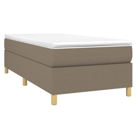 vidaXL Bedframe zonder matras 100x200 cm stof taupe afbeelding3 - 1