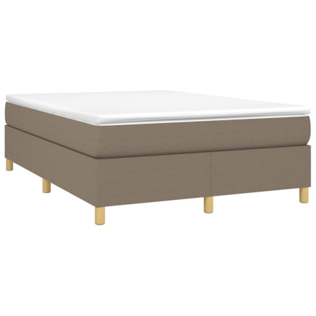 vidaXL Bedframe zonder matras stof taupe 140x200 cm afbeelding3 - 1