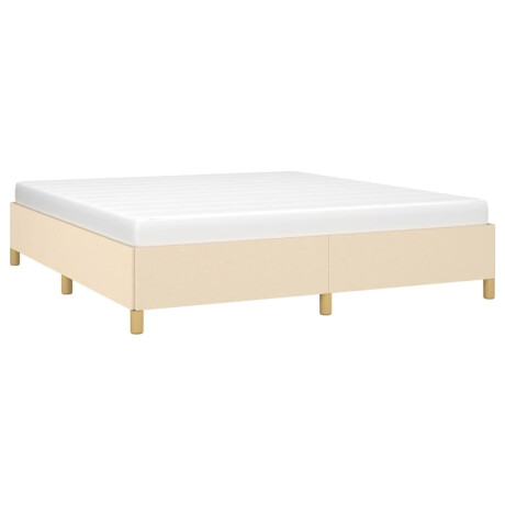 vidaXL Bedframe zonder matras stof crèmekleurig 180x200 cm afbeelding3 - 1