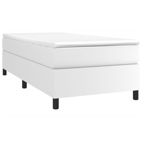 vidaXL Bedframe kunstleer wit 90x200 cm afbeelding3 - 1