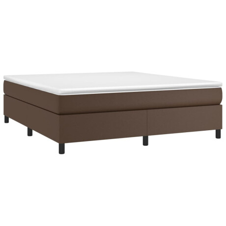 vidaXL Boxspring bed kunstleer bruin 180x200 cm afbeelding3 - 1