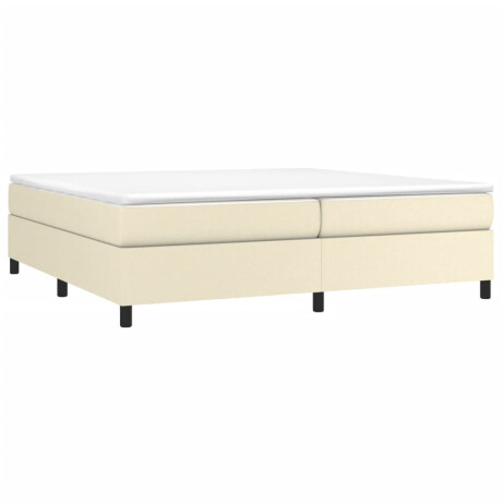 vidaXL Boxspring bed kunstleer crèmekleurig 200x200 cm afbeelding3 - 1