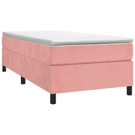 vidaXL Boxspring bed fluweel roze 100x200 cm afbeelding3 - 1