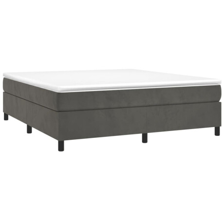 vidaXL Boxspring bed 160x200 cm fluweel donkergrijs afbeelding3 - 1