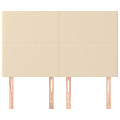 vidaXL Hoofdbord crème 144x5x118/128 cm stof afbeelding3 - 1