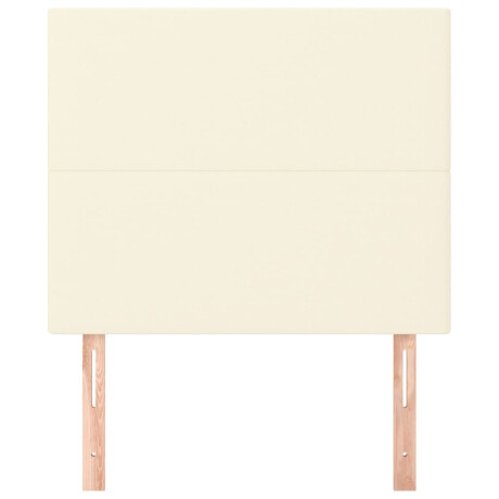 vidaXL Hoofdborden 2 st 100x5x78/88 cm kunstleer crèmekleurig afbeelding3 - 1
