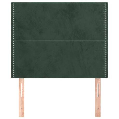 vidaXL Hoofdborden 2 st 80x5x78/88 cm fluweel donkergroen afbeelding3 - 1