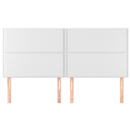 vidaXL Hoofdborden 4 st 80x5x78/88 cm kunstleer wit afbeelding3 - 1