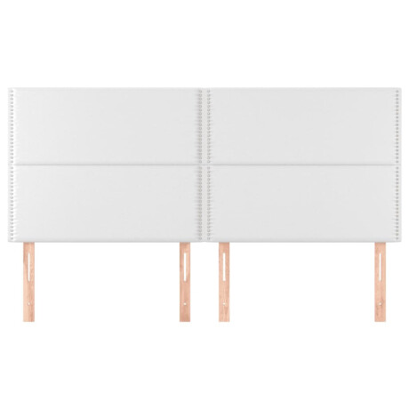 vidaXL Hoofdborden 4 st 100x5x78/88 cm kunstleer wit afbeelding3 - 1