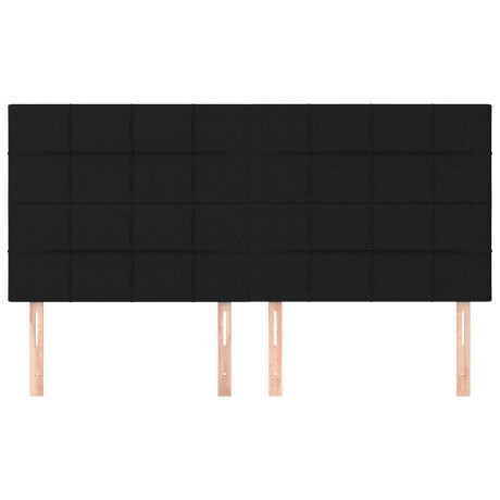 vidaXL Hoofdborden 4 st 90x5x78/88 cm stof zwart afbeelding3 - 1