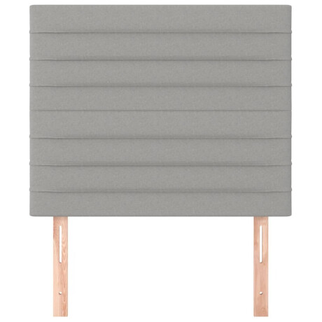 vidaXL Hoofdborden 2 st 100 x 5 x 78/88 cm stof lichtgrijs afbeelding3 - 1
