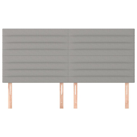 vidaXL Hoofdbord lichtgrijs 160x5x118/128 cm stof afbeelding3 - 1