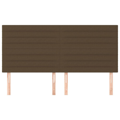 vidaXL Hoofdbord donkerbruin 180x5x118/128 cm stof afbeelding3 - 1