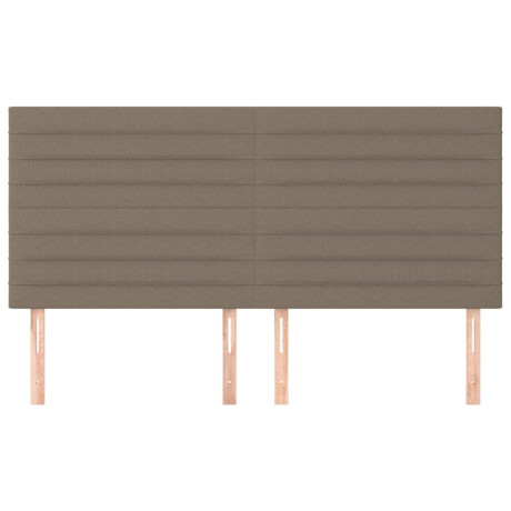 vidaXL Hoofdborden 4 st 90x5x78/88 cm stof taupe afbeelding3 - 1