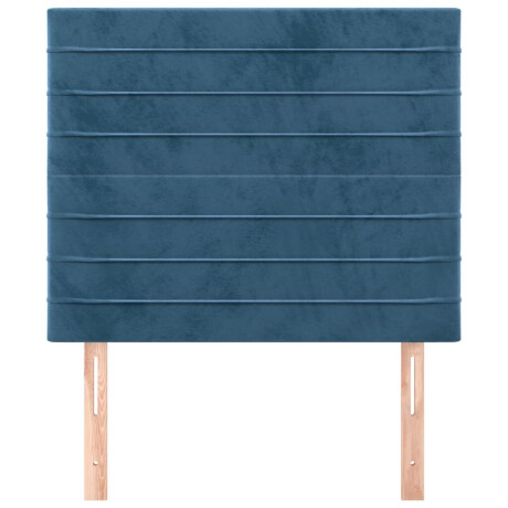 vidaXL Hoofdborden 2 st 100x5x78/88 cm fluweel donkerblauw afbeelding3 - 1