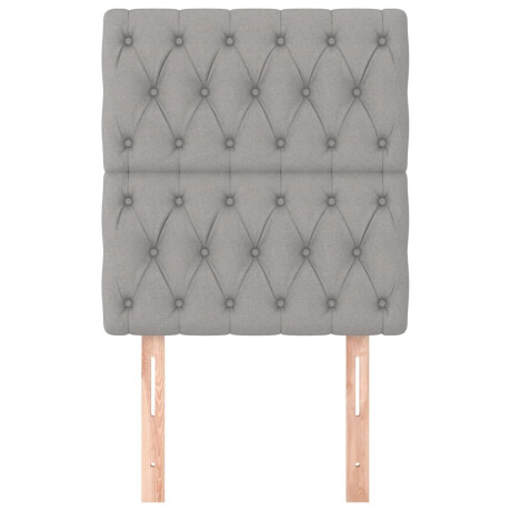 vidaXL Hoofdborden 2 st 80x7x78/88 cm stof lichtgrijs afbeelding3 - 1