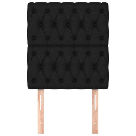 vidaXL Hoofdborden 2 st 80x7x78/88 cm stof zwart afbeelding3 - 1