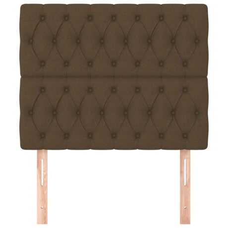vidaXL Hoofdbord donkerbruin 100x7x118/128 cm stof afbeelding3 - 1