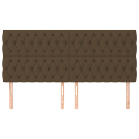 vidaXL Hoofdbord donkerbruin 200x7x118/128 cm stof afbeelding3 - 1