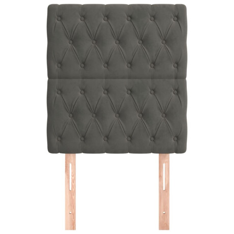 vidaXL Hoofdborden 2 st 80x7x78/88 cm fluweel donkergrijs afbeelding3 - 1