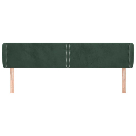 vidaXL Hoofdbord met randen 163x23x78/88 cm fluweel donkergroen afbeelding3 - 1